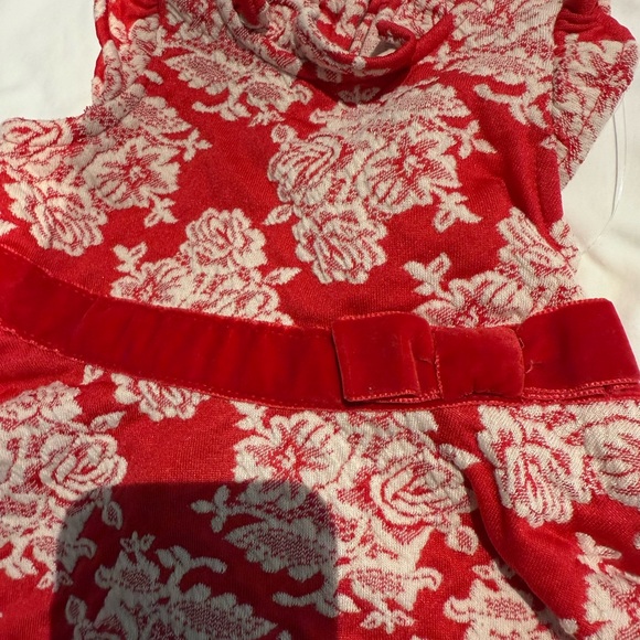 Janie and Jack Red and Cream Floral Dress - Picture 2 of 6